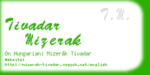tivadar mizerak business card