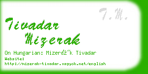 tivadar mizerak business card